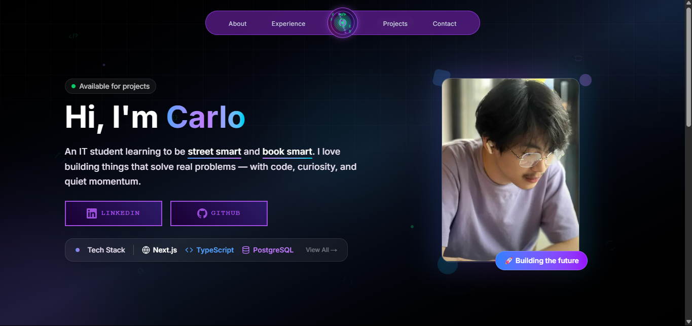 New Portfolio Project Screenshot